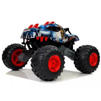 LEAN TOYS 9023 Dinozaur Zdalnie Sterowany Samochód Terenowy z Dużymi Kołami 2.4G – Skala 1:16 Napęd 4WD Off-Road Pojazd RC, Zielony/Brązowy