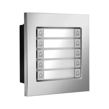 BCS-PAN-P10-N Zewnętrzna stacja panelowa do interkomu 2-żyłowego – kamera 2MP, szeroki kąt 125°, IP65, IK07, srebrny/szary