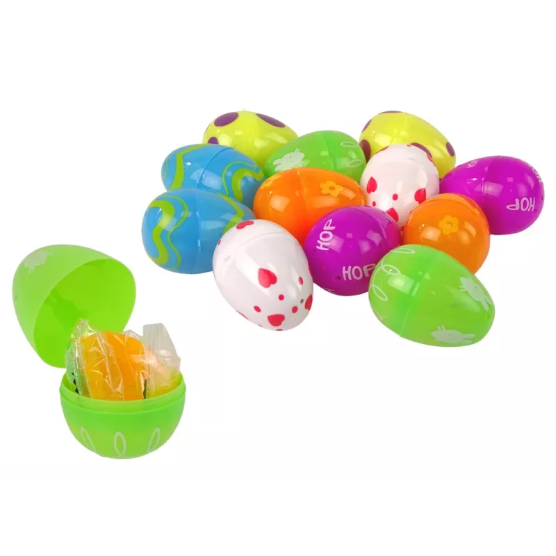 LEAN TOYS Jajka Wielkanocne Squishy Króliczek Zabawka Zestaw 12 Sztuk