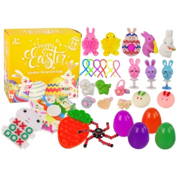 LEAN TOYS Wielkanocne Zabawki Antystresowe Zestaw 24 Elementy