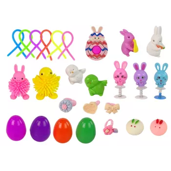 LEAN TOYS Wielkanocne Zabawki Antystresowe Zestaw 24 Elementy