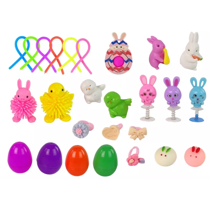 LEAN TOYS Wielkanocne Zabawki Antystresowe Zestaw 24 Elementy
