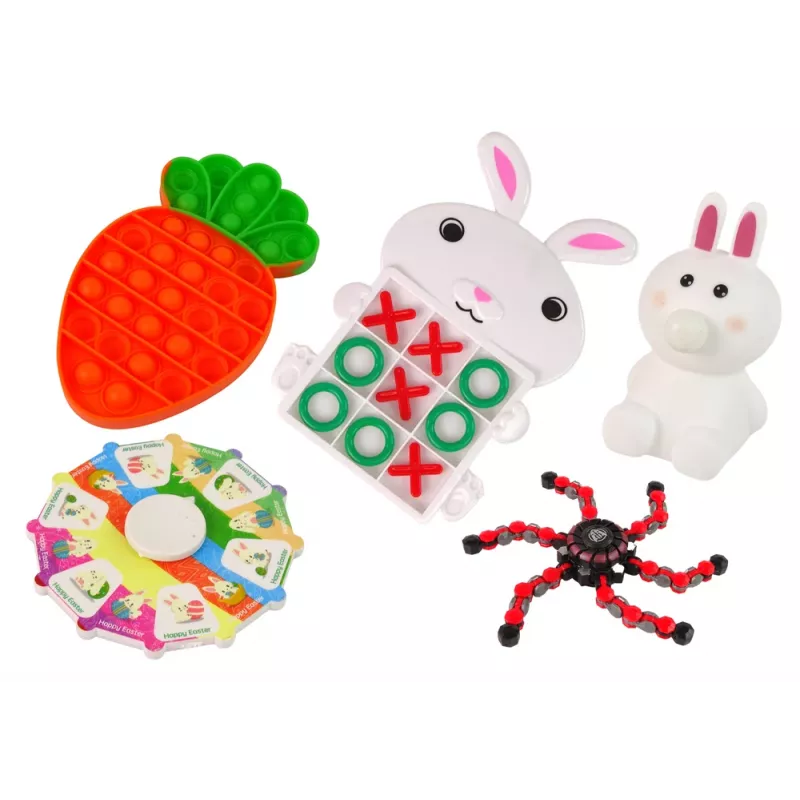 LEAN TOYS Wielkanocne Zabawki Antystresowe Zestaw 24 Elementy