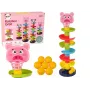 LEAN TOYS Edukacyjny Zjeżdżalnia Kul 6 Poziomów Koszyk Świnka Sortownik
