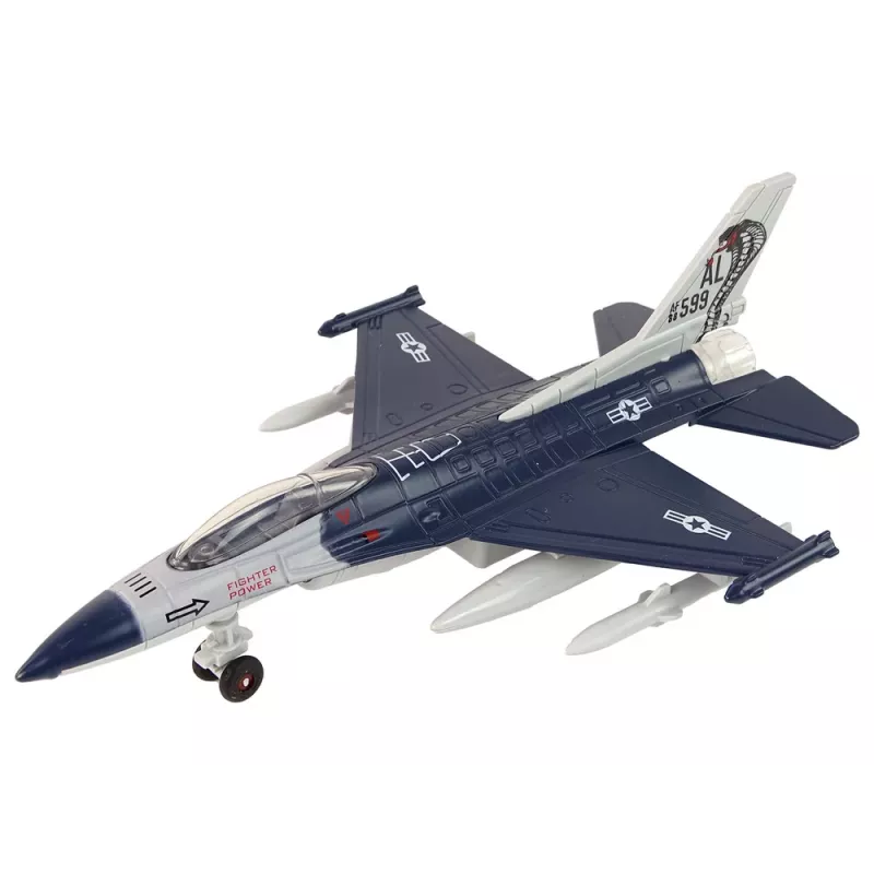 LEAN TOYS Samolot Napęd Cierny Światła Dźwięki 1:72 Navy