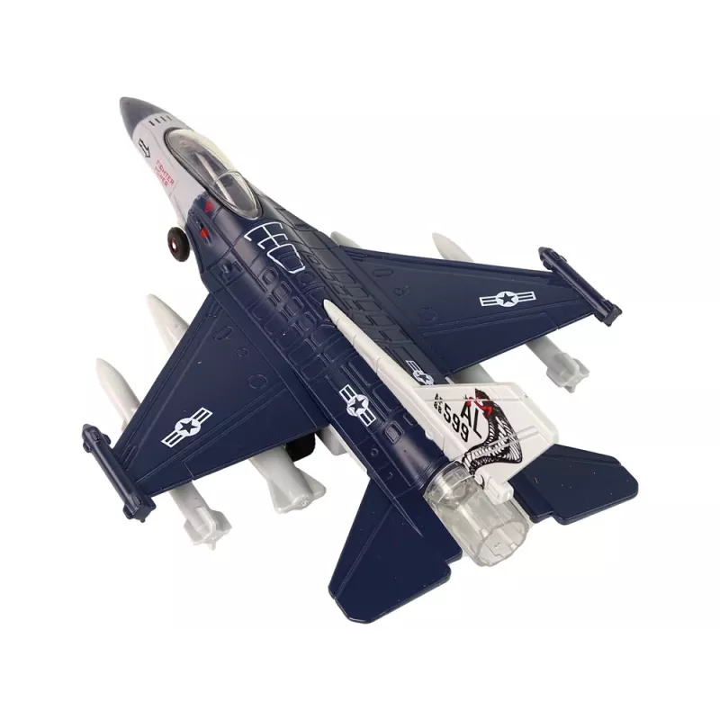 LEAN TOYS Samolot Napęd Cierny Światła Dźwięki 1:72 Navy