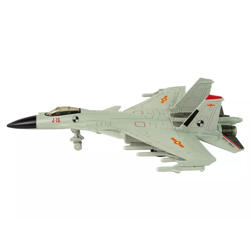LEAN TOYS 15410 Szary Samolot Myśliwski z Napędem Ciernym 1:72
