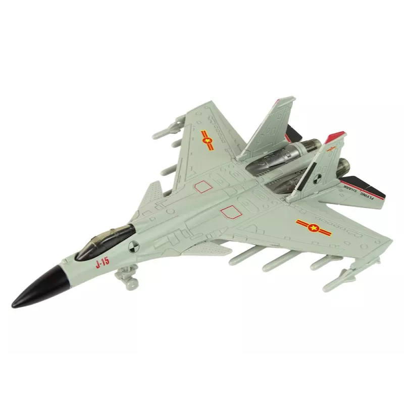 LEAN TOYS 15410 Szary Samolot Myśliwski z Napędem Ciernym 1:72