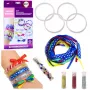 LEAN TOYS Zestaw do tworzenia bransoletek DIY z błyszczącymi wstążkami, 10 bransoletek, wiek 6+