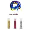 LEAN TOYS Zestaw do tworzenia bransoletek DIY z błyszczącymi wstążkami, 10 bransoletek, wiek 6+
