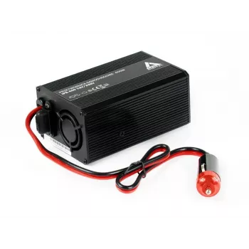 AZO Digital IPS-400 400W 12V DC na 230V AC falownik modyfikowany sinus z gniazdem Schuko, zaciskami akumulatorowymi i wtyczką zapalniczki samochodowej