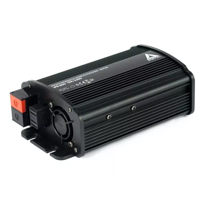 AZO Digital IPS-800U 800W 12V na 230V falownik modyfikowany sinus z USB
