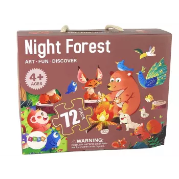 LEAN TOYS Puzzle dla dzieci Zwierzęta leśne 72 elementy