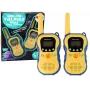 LEAN TOYS Krótkofalówki dla dzieci Żółte - Zestaw radiotelefonów PMR446 z 8 kanałami, zasięgiem do 3 km, podświetlanym LCD, latarką, VOX, klipsem do paska - 2 sztuki