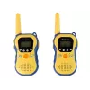 LEAN TOYS Krótkofalówki dla dzieci Żółte - Zestaw radiotelefonów PMR446 z 8 kanałami, zasięgiem do 3 km, podświetlanym LCD, latarką, VOX, klipsem do paska - 2 sztuki