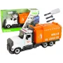LEAN TOYS Śmieciarka do odkręcania i skręcania z akcesoriami pomarańczowa