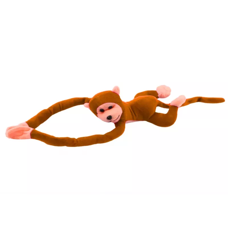 LEAN TOYS Pluszowa Maskotka Małpka z Dźwiękiem, Jasnobrązowa 80 cm