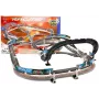 LEAN TOYS 2-w-1 Zestaw Wyścigowy Kolejka Samochodowa RC z 2 Samochodami, 3,6m Modularny Tor, Bezprzewodowe Piloty, Reflektory LED, Wiek 6+
