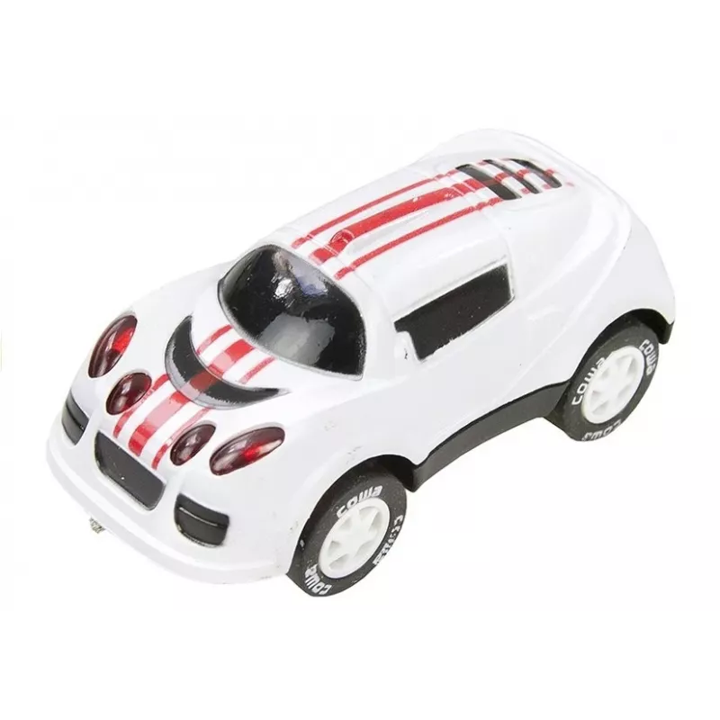 LEAN TOYS 2-w-1 Zestaw Wyścigowy Kolejka Samochodowa RC z 2 Samochodami, 3,6m Modularny Tor, Bezprzewodowe Piloty, Reflektory LED, Wiek 6+