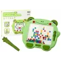 LEAN TOYS Magnetyczna tablica edukacyjna Żabka z rysikiem i zielonymi koralikami - układanka
