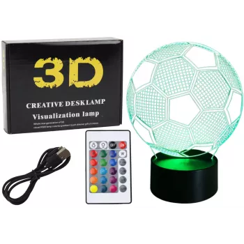 LEAN TOYS Bezprzewodowa lampa księżyc 3D LED z pilotem i dotykowym sterowaniem, 16 kolorów, ściemniana, ładowana, PLA, 150 mm