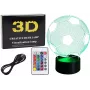 LEAN TOYS Bezprzewodowa lampa księżyc 3D LED z pilotem i dotykowym sterowaniem, 16 kolorów, ściemniana, ładowana, PLA, 150 mm