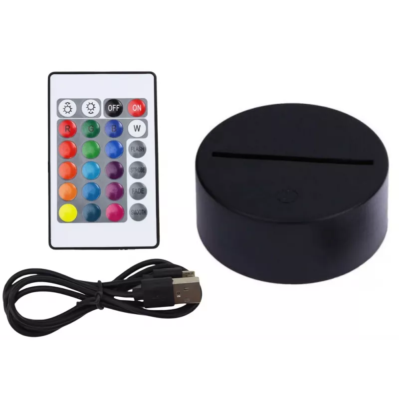 LEAN TOYS Bezprzewodowa lampa księżyc 3D LED z pilotem i dotykowym sterowaniem, 16 kolorów, ściemniana, ładowana, PLA, 150 mm