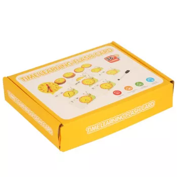 LEAN TOYS Edukacyjny zestaw do nauki zegara z markerem suchościeralnym i kartami aktywności