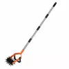 LEAN TOYS Obrotowy Odchwaszczacz Ogrodowy z Teleskopowym Uchwytem, 5-Gwiazdkowe Zęby, Regulowany 90-150 cm, Zielony/Czarny