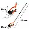LEAN TOYS Obrotowy Odchwaszczacz Ogrodowy z Teleskopowym Uchwytem, 5-Gwiazdkowe Zęby, Regulowany 90-150 cm, Zielony/Czarny