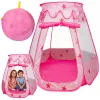 LEAN TOYS Namiot dla dzieci, suchy basen, basen z piłeczkami, ogrodowy pokój, gwiazdki, różowy