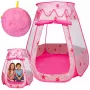 LEAN TOYS Namiot dla dzieci, suchy basen, basen z piłeczkami, ogrodowy pokój, gwiazdki, różowy