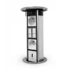 LEGRAND EM/HU-STP-1S-3EU Kolumna biurkowa pusta obudowa na 8 modułów, aluminium/czarny