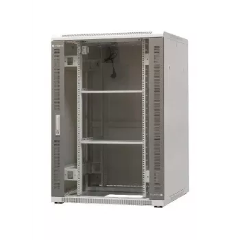 EmiterNet Top 24U wolnostojąca szafa rack, 800x800x1180 mm, szklane przednie drzwi, czarna EM/SH05D-8824