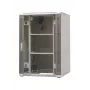 EmiterNet Top 24U wolnostojąca szafa rack, 800x800x1180 mm, szklane przednie drzwi, czarna EM/SH05D-8824