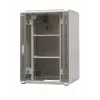 EmiterNet Top 24U wolnostojąca szafa rack, 800x800x1180 mm, szklane przednie drzwi, czarna EM/SH05D-8824