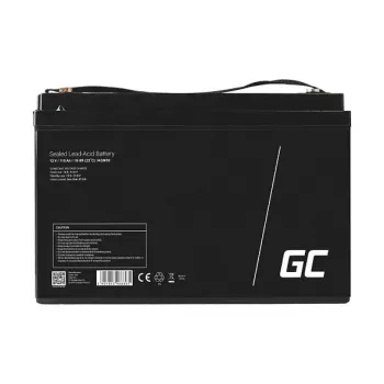 Green Cell AGM VRLA 12V 110Ah Bezobsługowy Akumulator Głębokiego Rozładowania – Odporny na Wycieki, 10-letnia Żywotność Float, Zaciski T11
