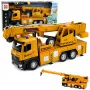 LEAN TOYS 1:12 Zdalnie sterowana ciężarówka z dźwigiem - metalowa kabina, światła, dźwięki, 8-kanałowy pilot 2,4GHz