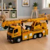 LEAN TOYS 1:12 Zdalnie sterowana ciężarówka z dźwigiem - metalowa kabina, światła, dźwięki, 8-kanałowy pilot 2,4GHz