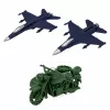 LEAN TOYS Zestaw Wojskowy Figurki Żołnierzy Pojazdy Wojskowe Wieża Akcesoria 72 szt.