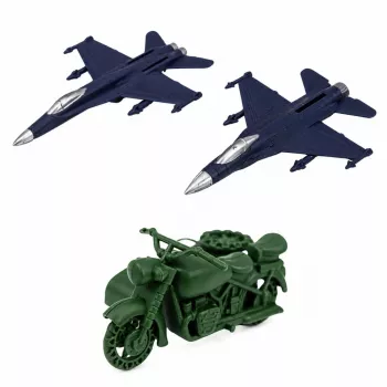 LEAN TOYS Zestaw Wojskowy Figurki Żołnierzy Pojazdy Wojskowe Wieża Akcesoria 72 szt.