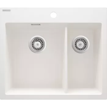 DEANTE ZQE A503 Zlew kuchenny granitowy 1,5-komorowy z ociekaczem, grafitowy