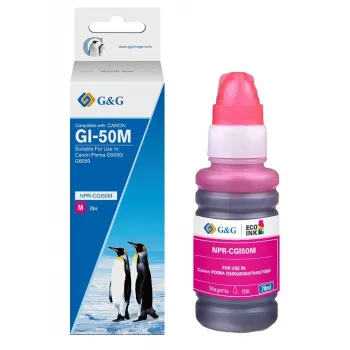 Butelka z atramentem G&G do Canon GI-50 Magenta (70 ml) - atrament pigmentowy, kompatybilna z 3404C001