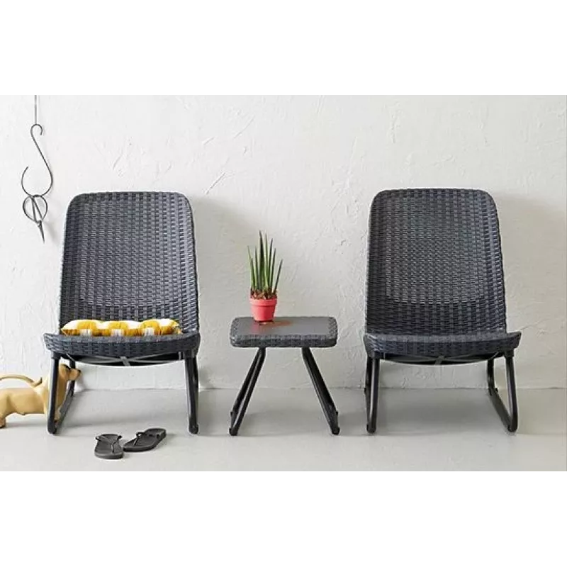 KETER Zestaw mebli ogrodowych Rio Patio Set szary