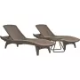 Zestaw leżaków KETER Sun lounger 2 sztuki + stolik Pacific beige