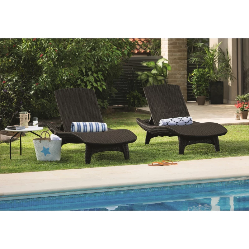 Zestaw leżaków KETER Sun lounger 2 sztuki + stolik Pacific beige