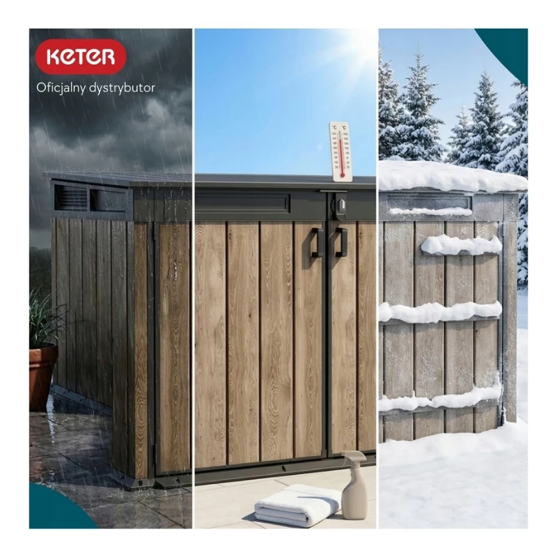 KETER Szopa ogrodowa Deco Horizontal Shed orzechowy odcień