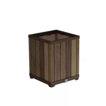 KETER Doniczka Deco Square Tall Planter Walnut