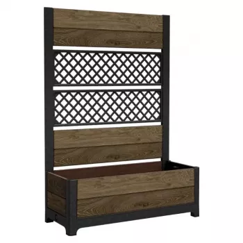 KETER Deco Tulip 110L 2-Rhombus orzechowa osłonka na kwiaty z siatką