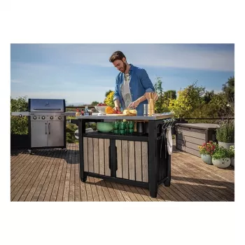 Stół grillowy KETER Grill table Deco Unity XL 207L ash wood tone